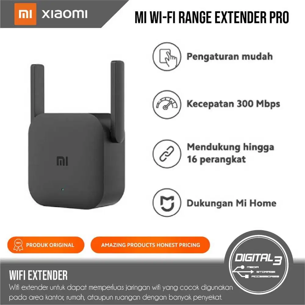 Penguat Sinyal Wifi Xiaomi Extender Pro Repeater Amplifier 30