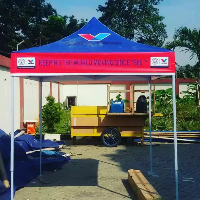 Tenda lipat custom ukuran 2x2