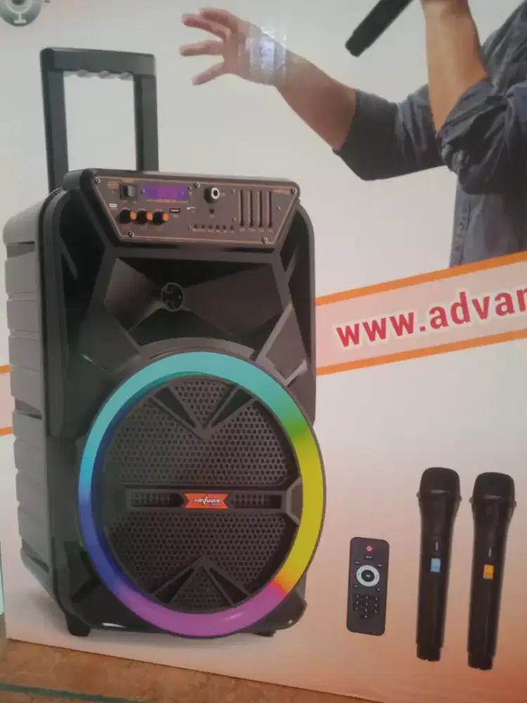 Portable 12inch+2mic wirless, baru