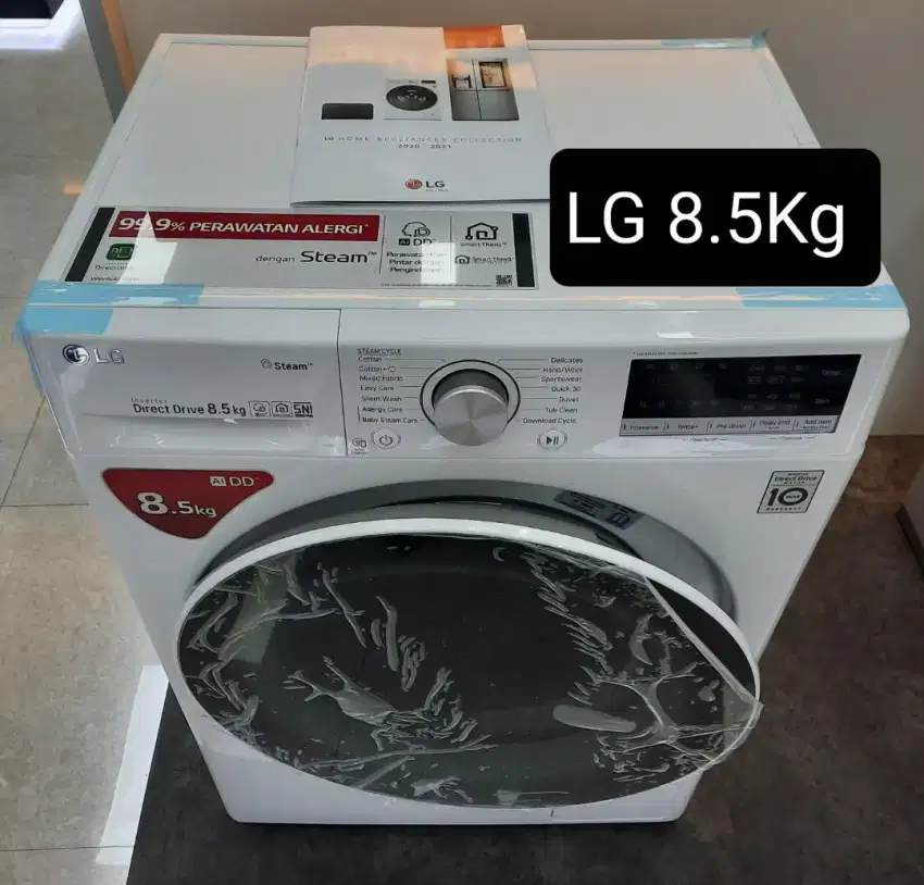 Mesin Cuci LG Inverter 8.5 Kg Front Loading FV1285 S3VS