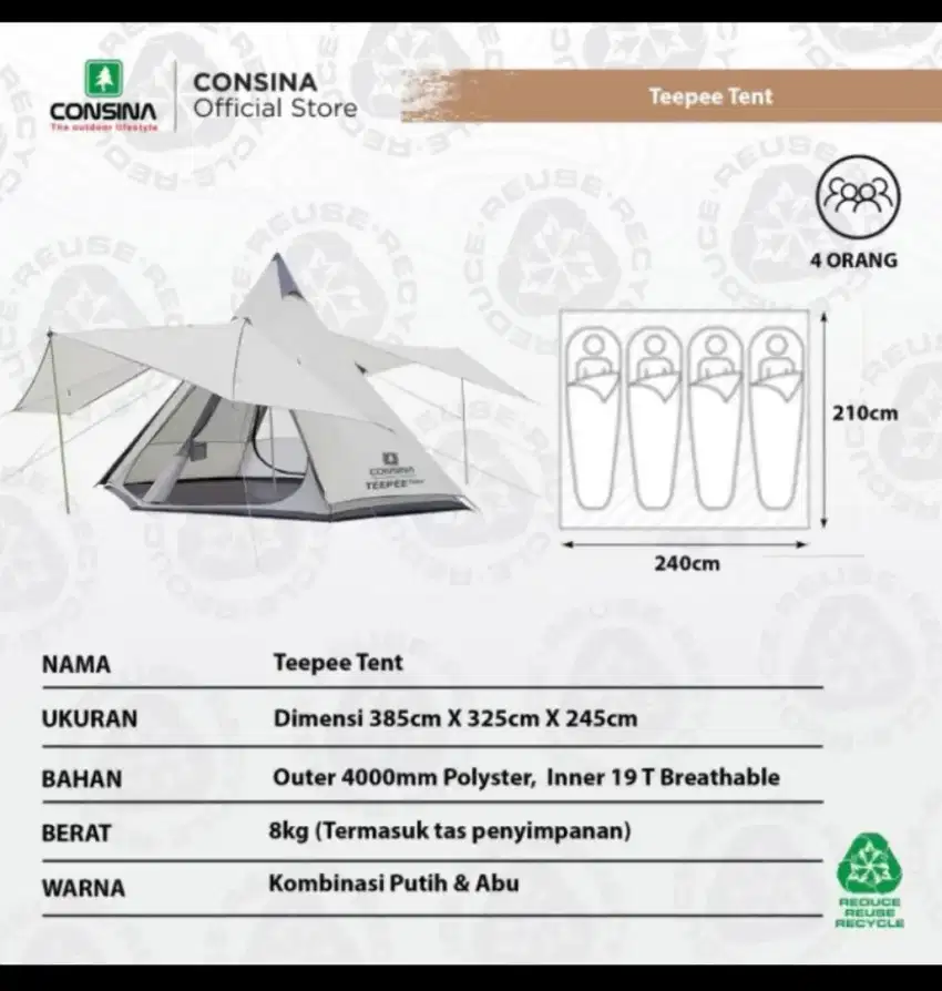Tenda glamping consina