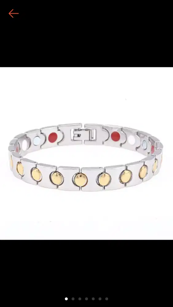 Gelang Tangan Magnetik GELANG KESEHATAN Bahan Tembaga Lapis Emas untuk