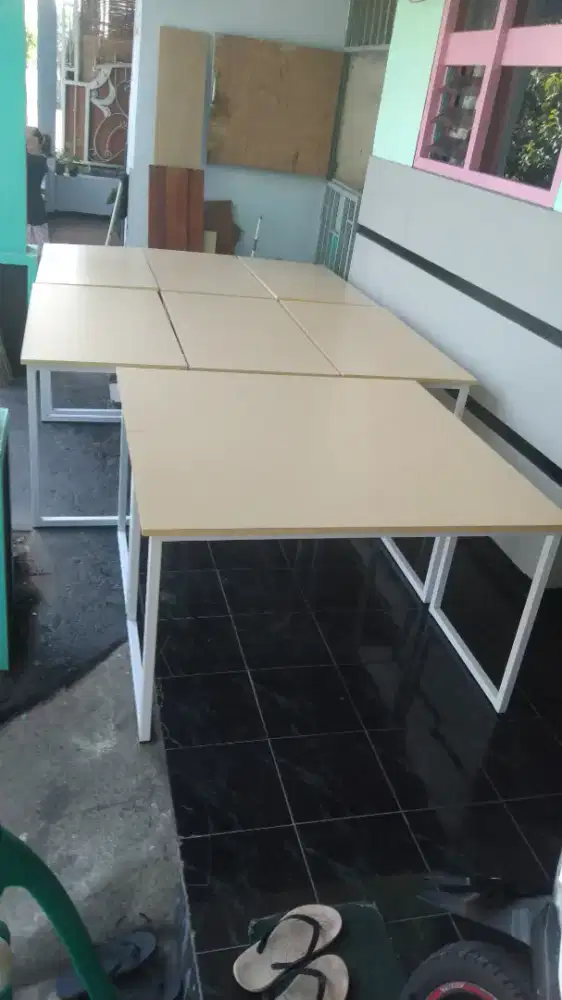 MEJA HPL TACO rangka besi(custom)