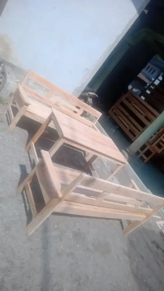 Set Kursi Warung Kopi/Coffe/Kursi Santai Kayu MAHONI