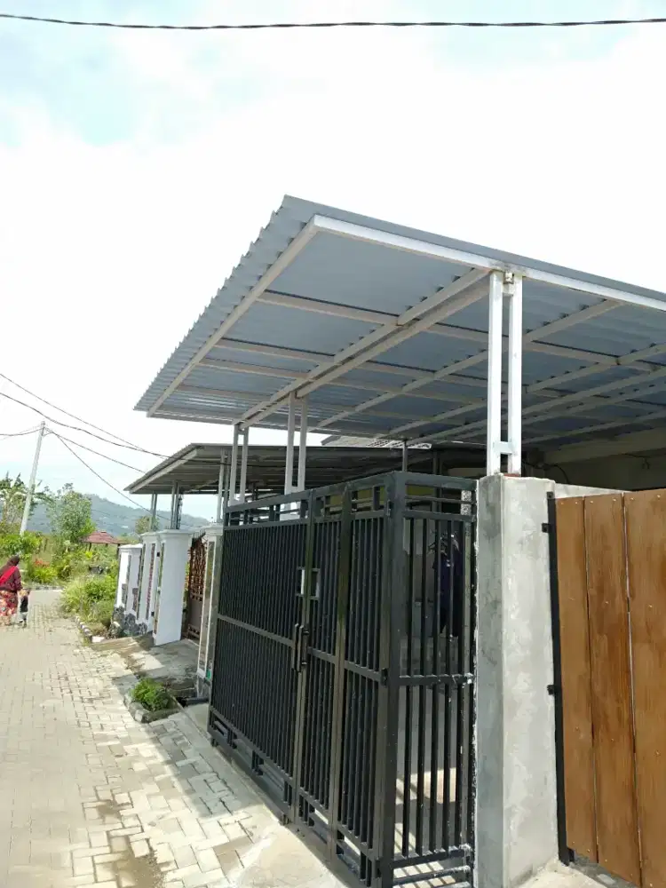 7085,kanopi atap alderon,spandek,kaca,baja ringan,plafon pvc,pagar
