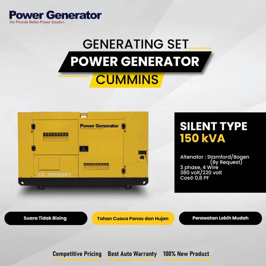 Genset Cummins 150 kVA - Silent type