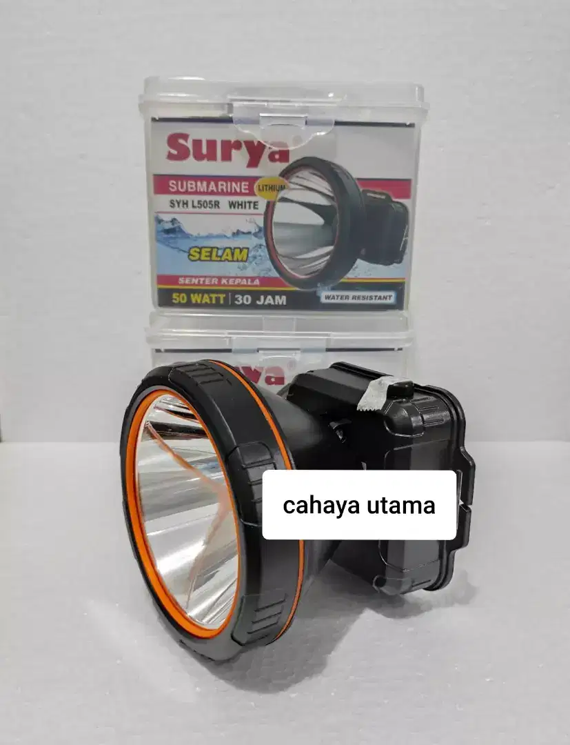 SENTER KEPALA SURYA 50W CAHAYA PUTIH (BARU)