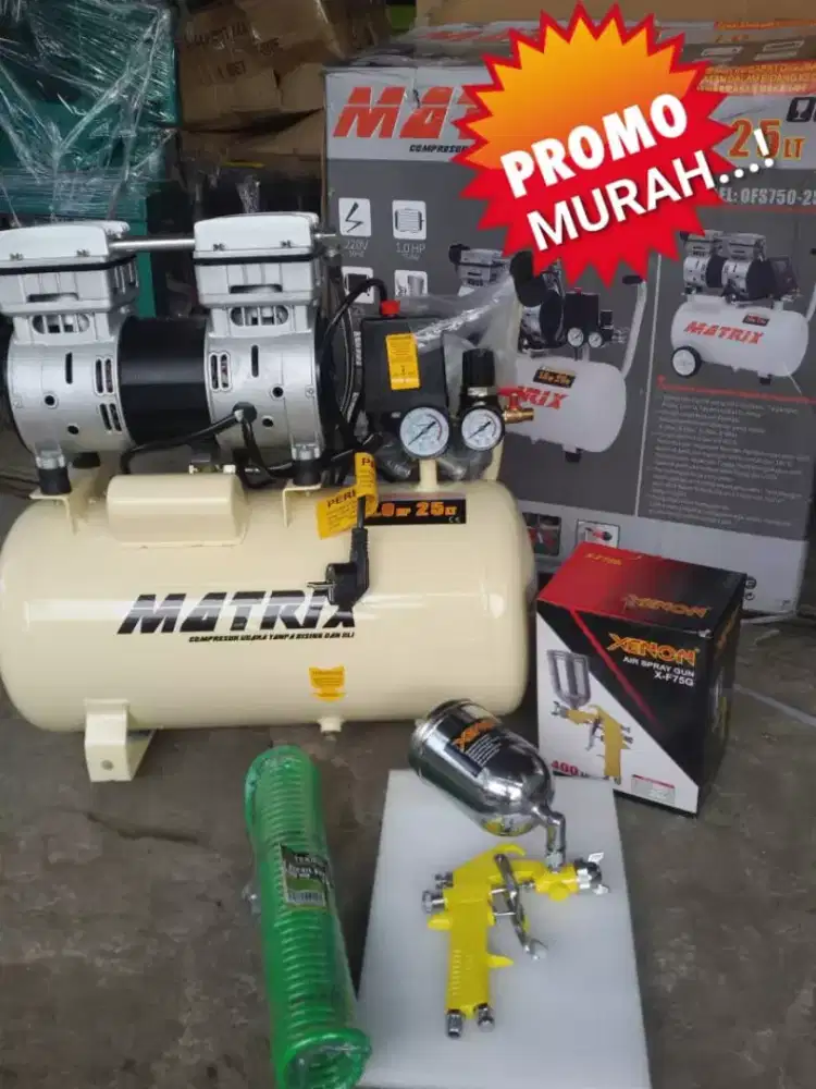 HARGA PROMO BISA COD KOMPRESOR OILESS FULL SET