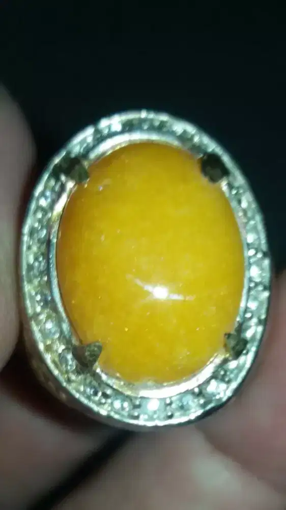 Jual Batu Cincin Natural Yellow Giok Unik Keren