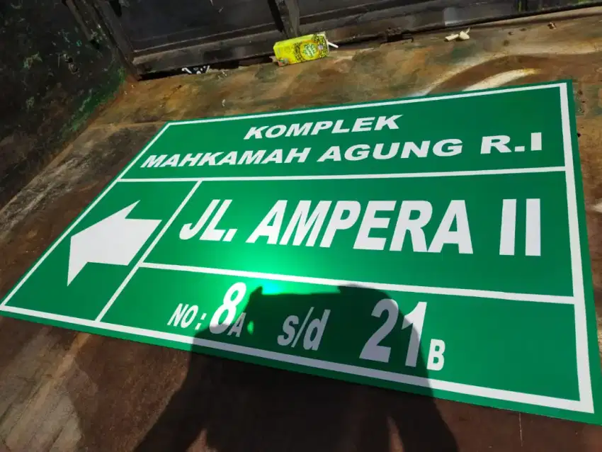 Rambu petunjuk arah Signage komplek perumahan cutting sticker