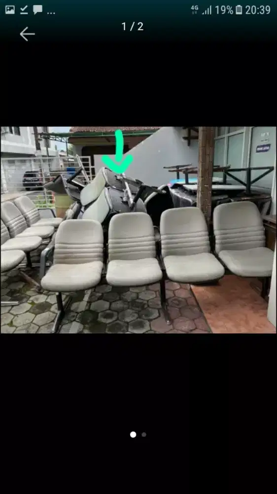 Kursi tunggu 4 seat jok tebal empuk oke