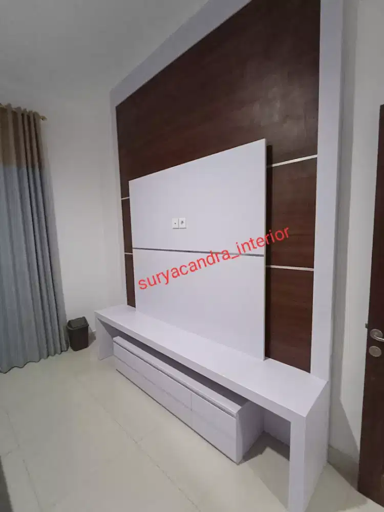 Backdrop tv 250×285 , rak tv, bufet tv, interior, hpl