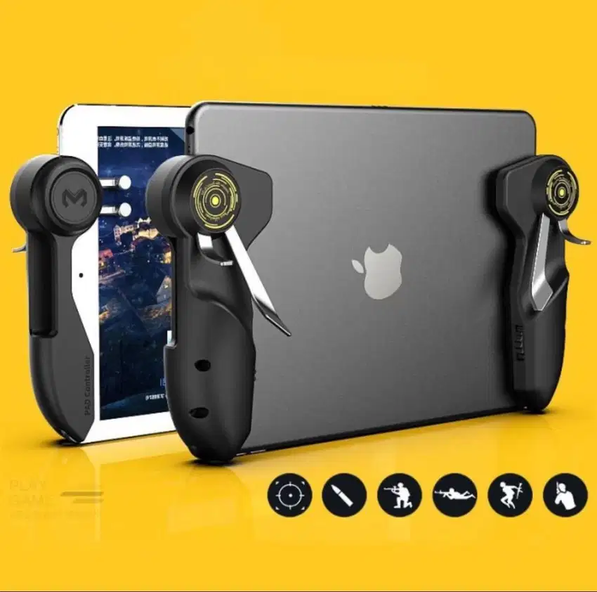 Trigger L1 R1 PUBG Controller untuk IPAD TAB, six finger gamepad