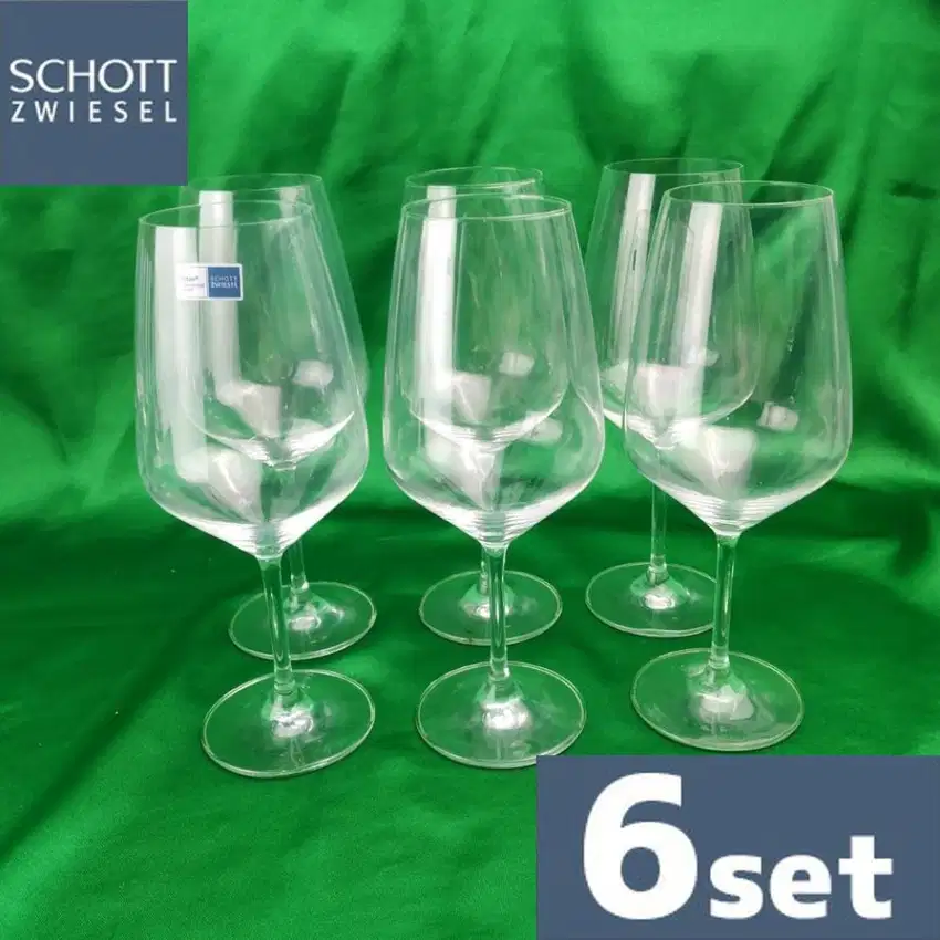 [Harus Lnsung ke lokasi.Tdk bisa kirim]Gelas Wine Schott Zwiesel 6pcs