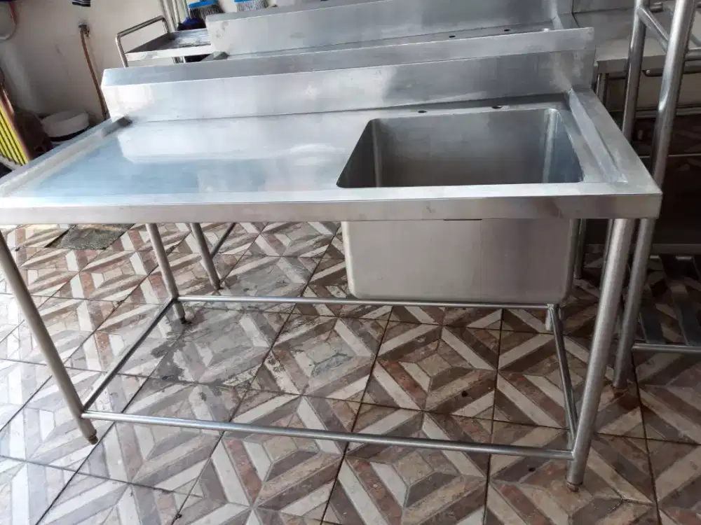 Sink stainless 304 / cuci piring peralatan dapur cafe & resto