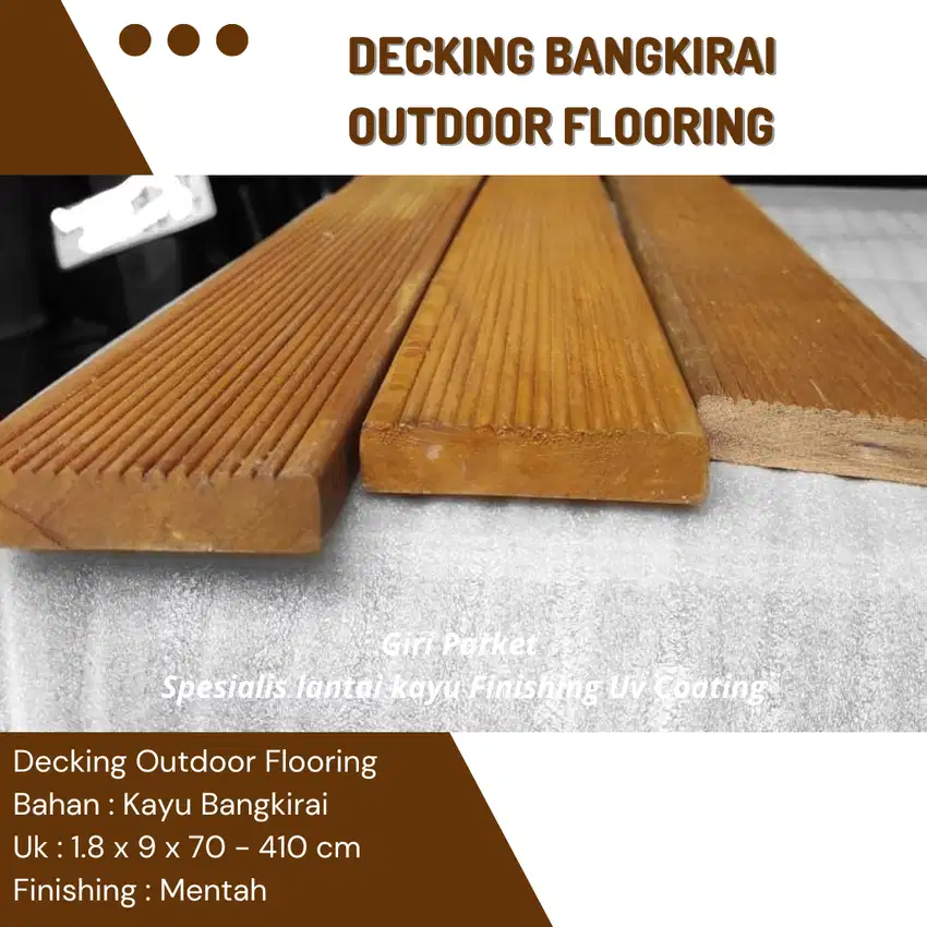 Decking bangkirai | lantai outdoor | lantai teras | lantai taman