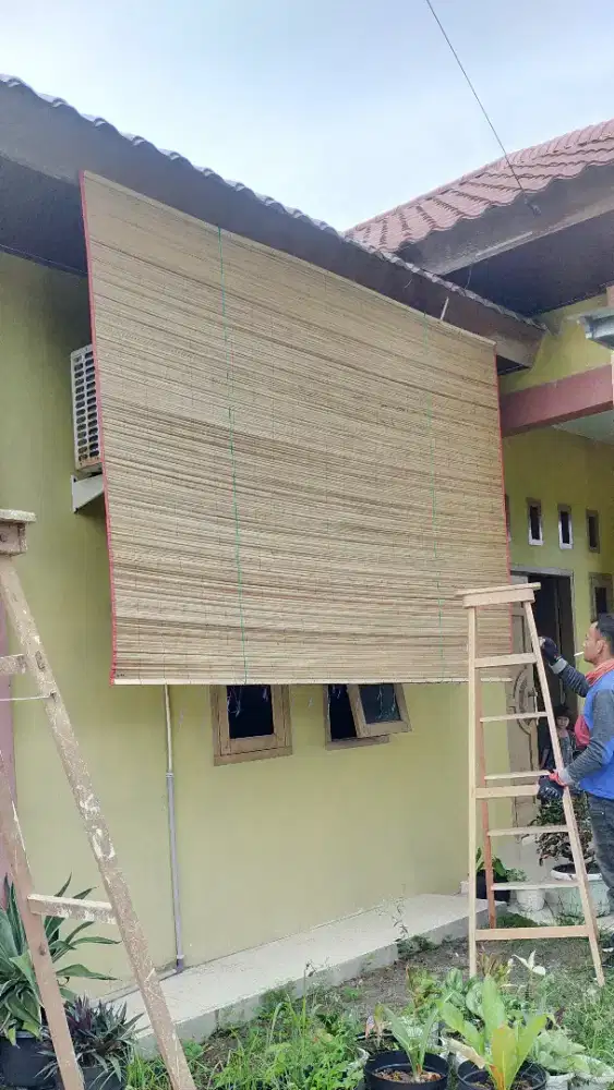 tirai rumbia tangga lipat kursi bambu dll