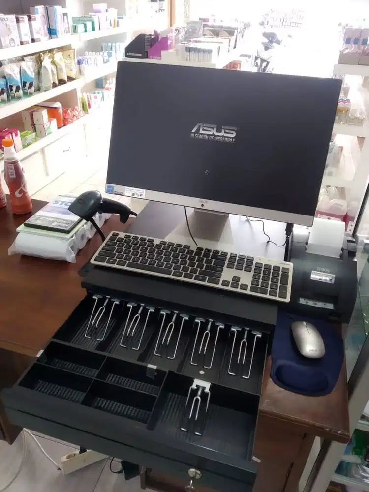 PAKET LENGKAP KOMPUTER KASIR AIO ASUS - PROGRAM SIMPLE STOCK RETAIL