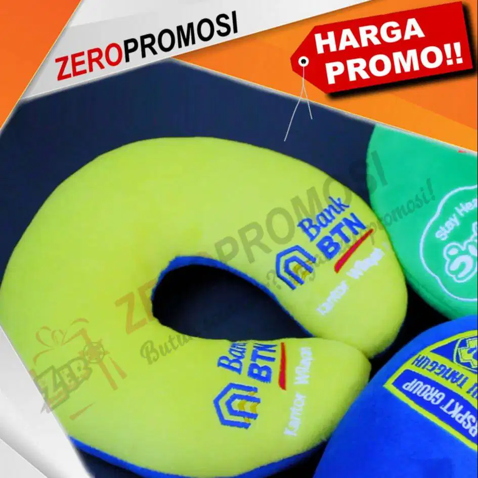 Souvenir Bantal Leher Custom Logo Promosi