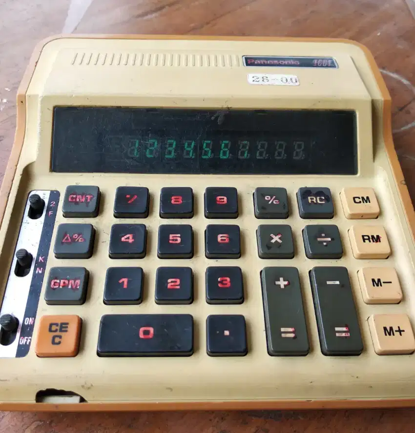 Kalkulator Panasonic JE1601 mesin hitung calculator jadul lawas