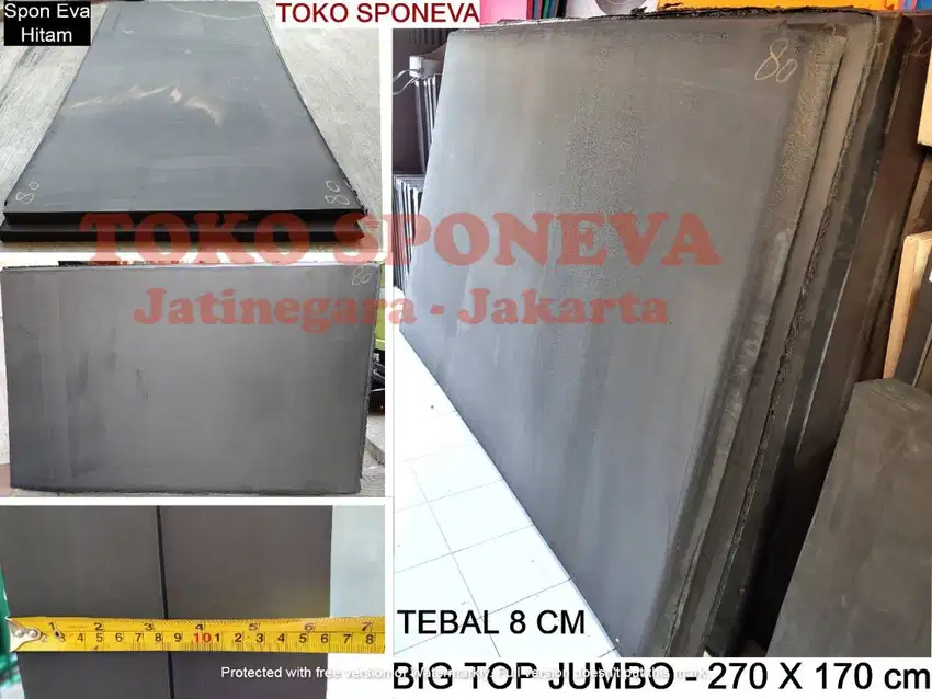 spon eva / spon ati BIG TOP JUMBO Hitam TEBAL 8 CM