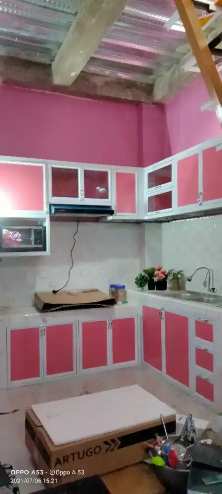 Jasa pembuatan kitchen set aluminium/acp