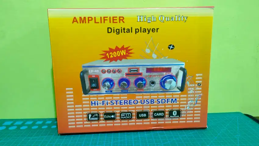 A-09 Ampli Amplifier Bluetooth Karaoke FM Radio 1.200W