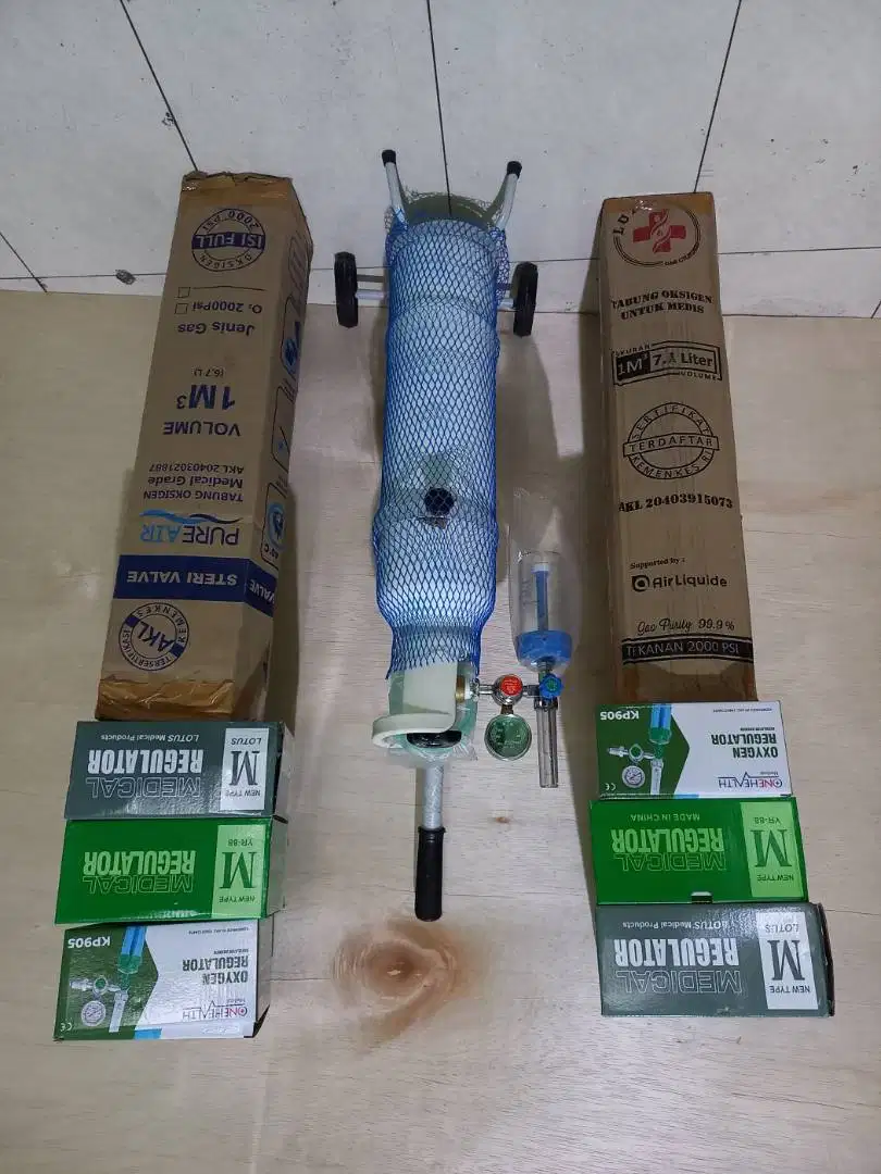 Tabung Oksigen Regulator Troli Selang