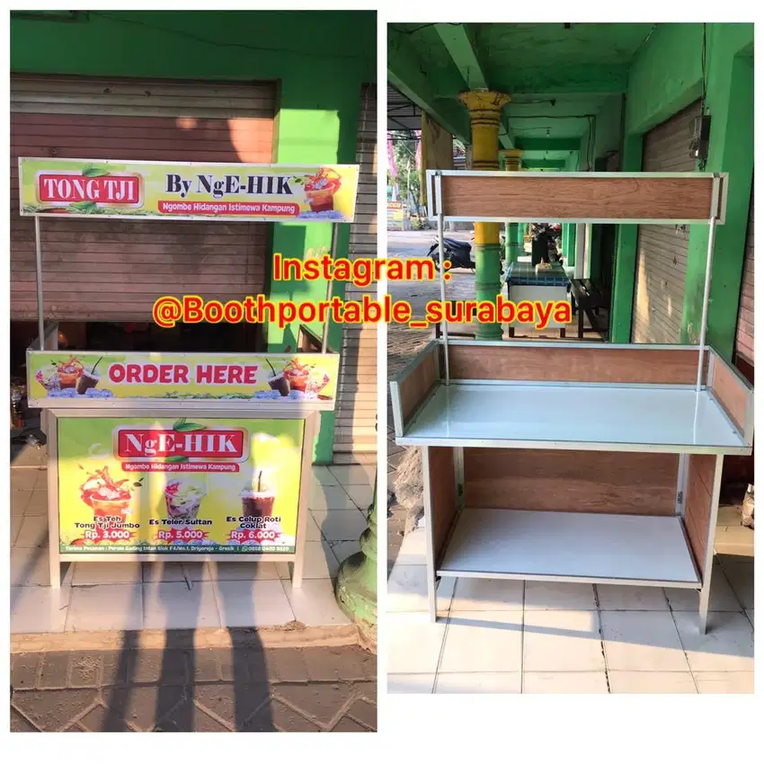 Booth portable rombong lipat aluminium