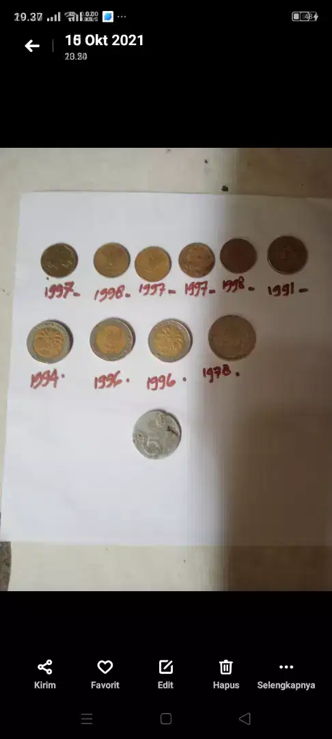 Uang kuno jadul barangkali ada minat .untuk meminang nya .