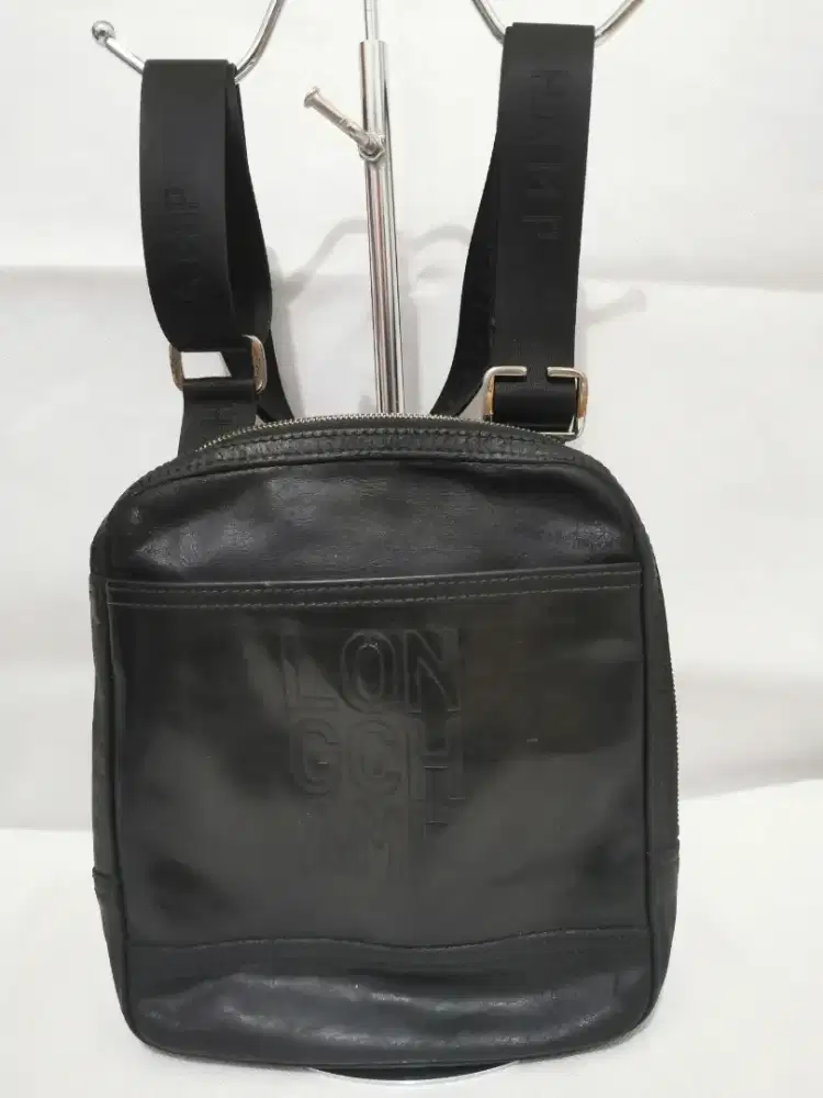 Longchamp Mocha Brown Leather Cavalier Crossbody Bah Style Authentic