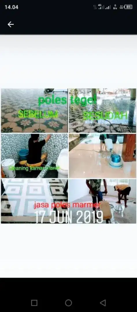 Jasa poles lantai marmer dll.