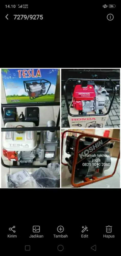 (RumahTeknik jogja)aneka mesin pompa sawah 2 inch, harga mulai 1,4jt