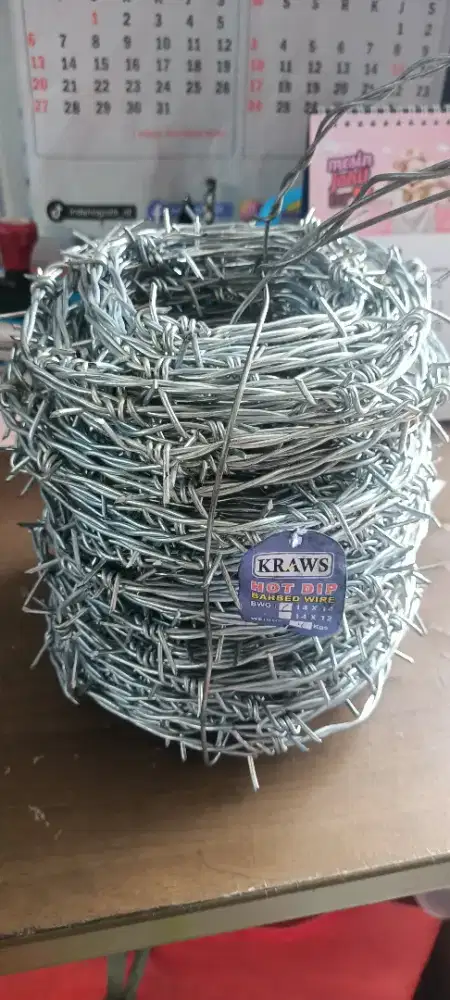 Kawat duri galvanis panjang 40 mter