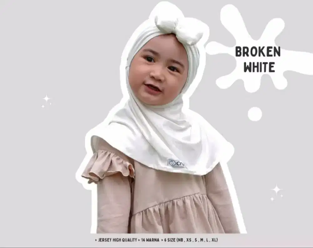 (Preloved) FREE ONGKIR - JILBAB HIJAB  BAYI ANAK PITA DAN RAMPEL (2pc)