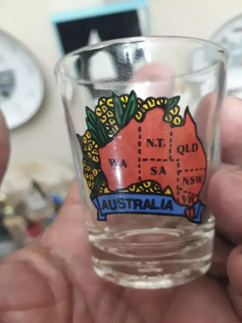 Antik vintage gelas beling sloki australia mulus belum ada gumpil