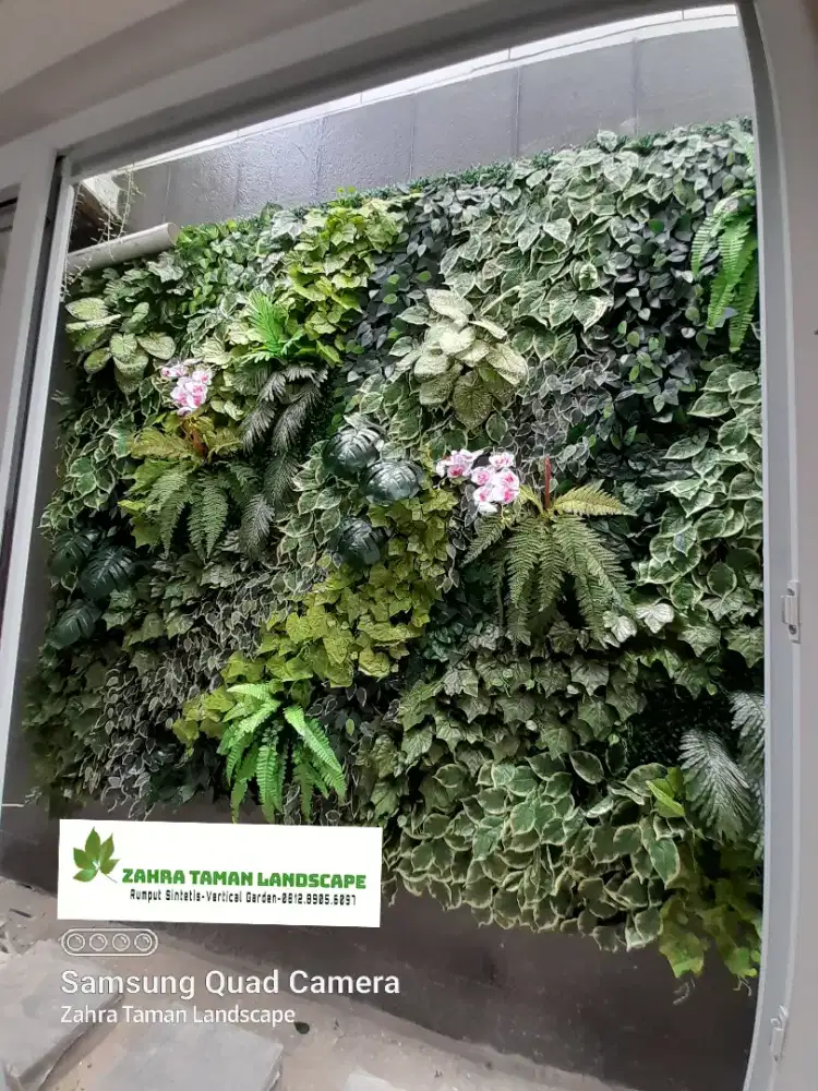 Vertical Garden Artificial Sintetis | Taman Vertikal Sintetis Permeter