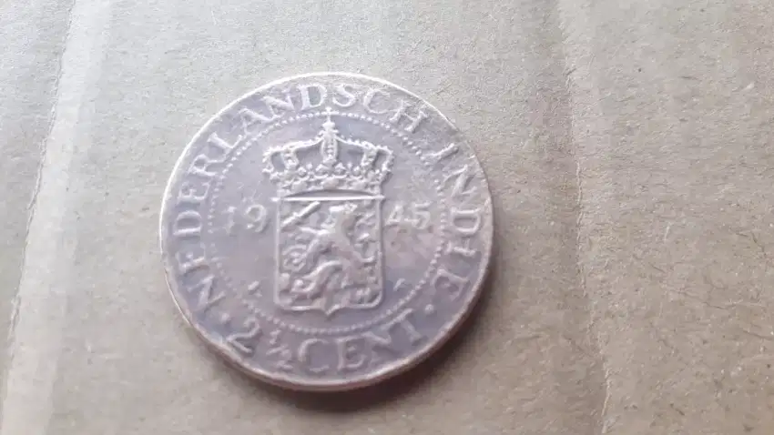 Uang kuno Nederlandsch 2 1/2 cent 1945