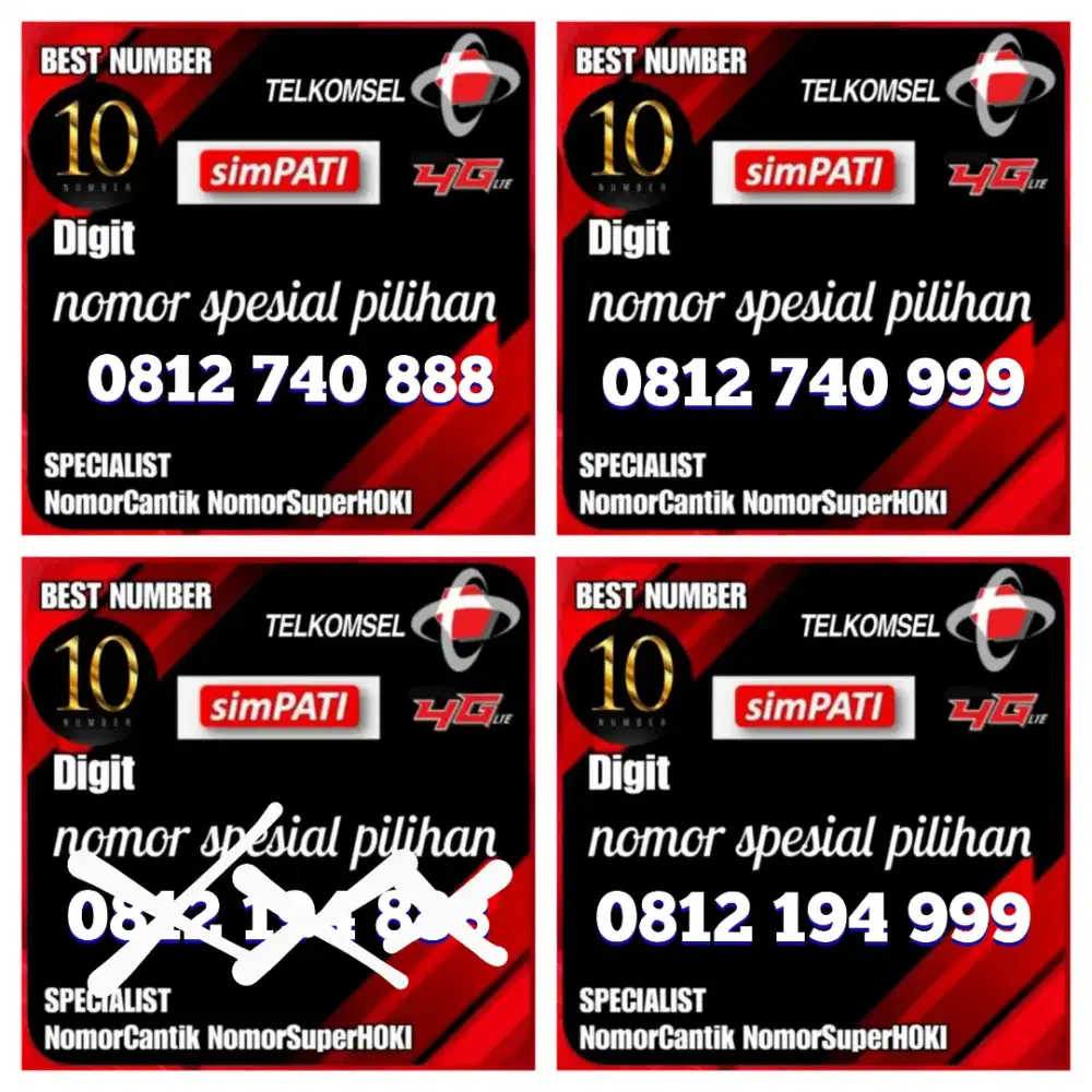 Simpati Cantik 10 digit 999