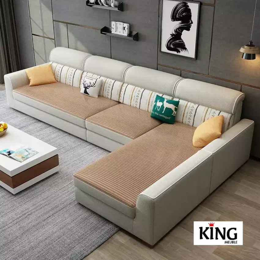 Sofa minimalis terbaru L Shape ruang tamu