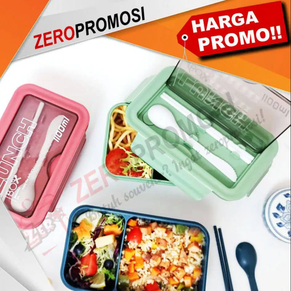Kotak Makan Wilton Small 1100ML Lengkap Custom Logo
