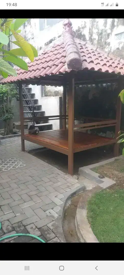 Gazebo taman bahan besi