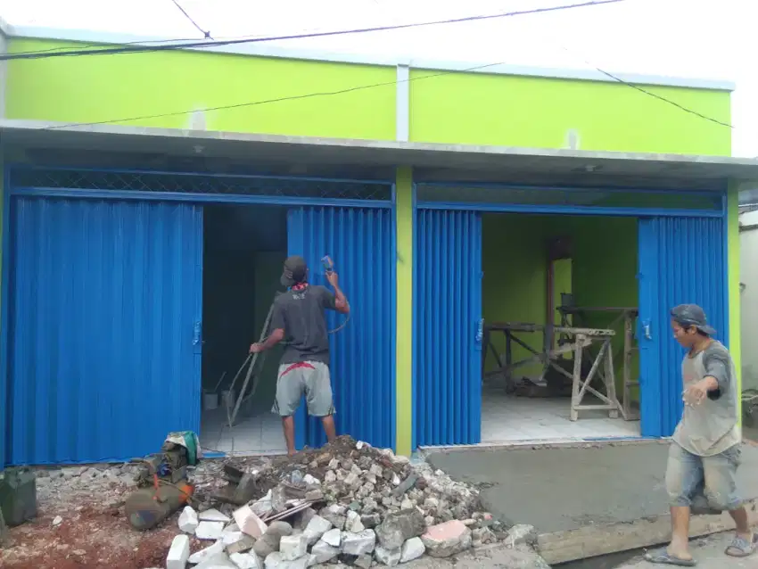 Folding gate/harmonika atau pintu buka kanan-kiri