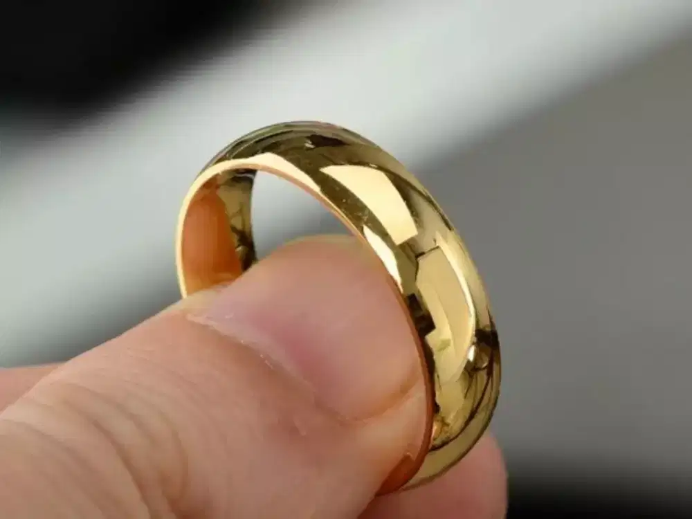 Cincin Titanium Gold Color COD Bogor Kota