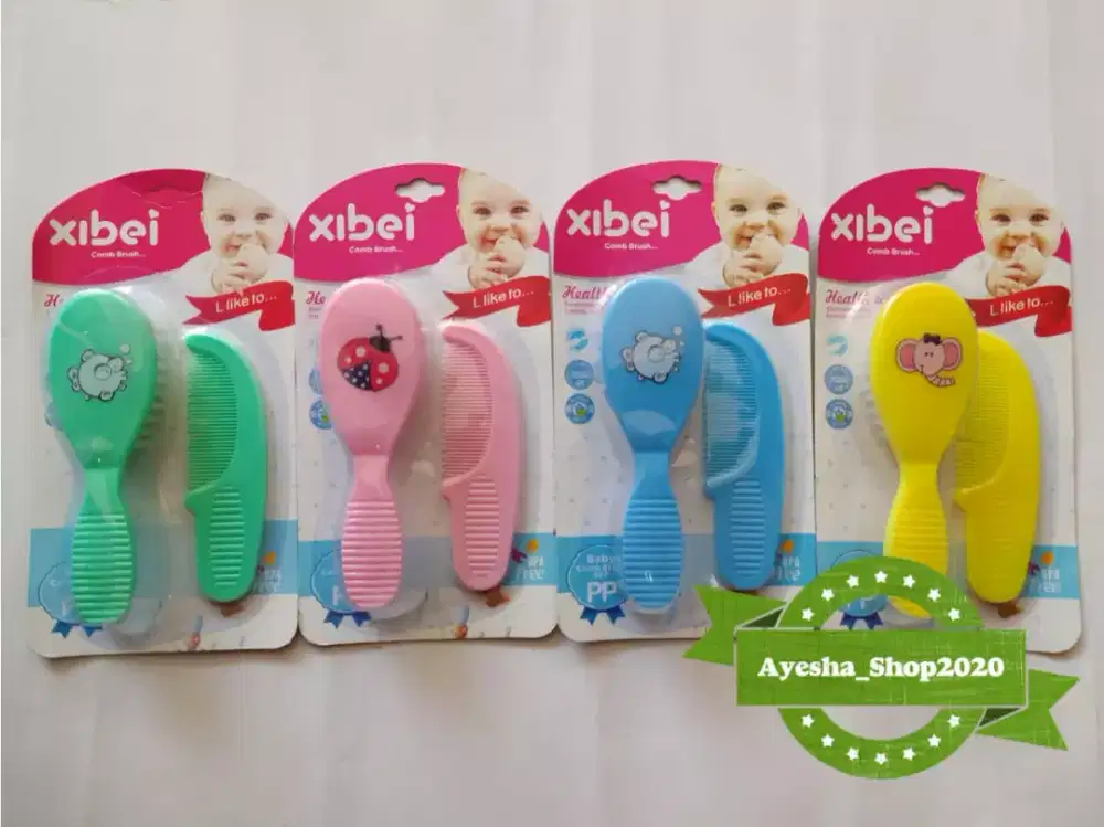 COD Sisir bayi dan sikat Xibei / baby comb and brush 2 in 1 HL67