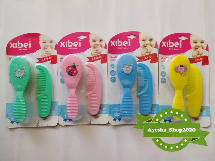 Sisir bayi dan sikat Xibei / baby comb and brush 2 in 1 HL67