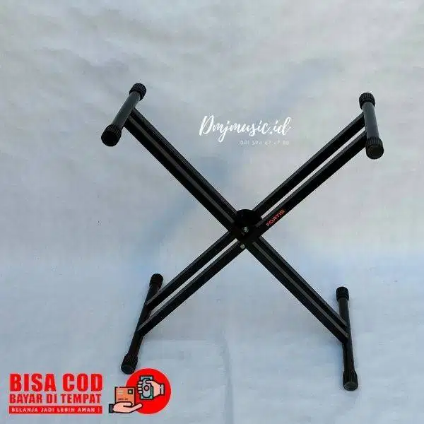 Stand Keyboard FORTIS FT-02 Double Cocok Untuk Keyboard Yamaha, KORG