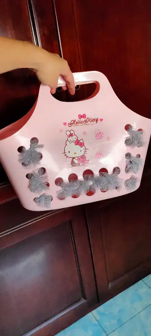 Tas keranjang, tas plastik tebal, tas hello kitty