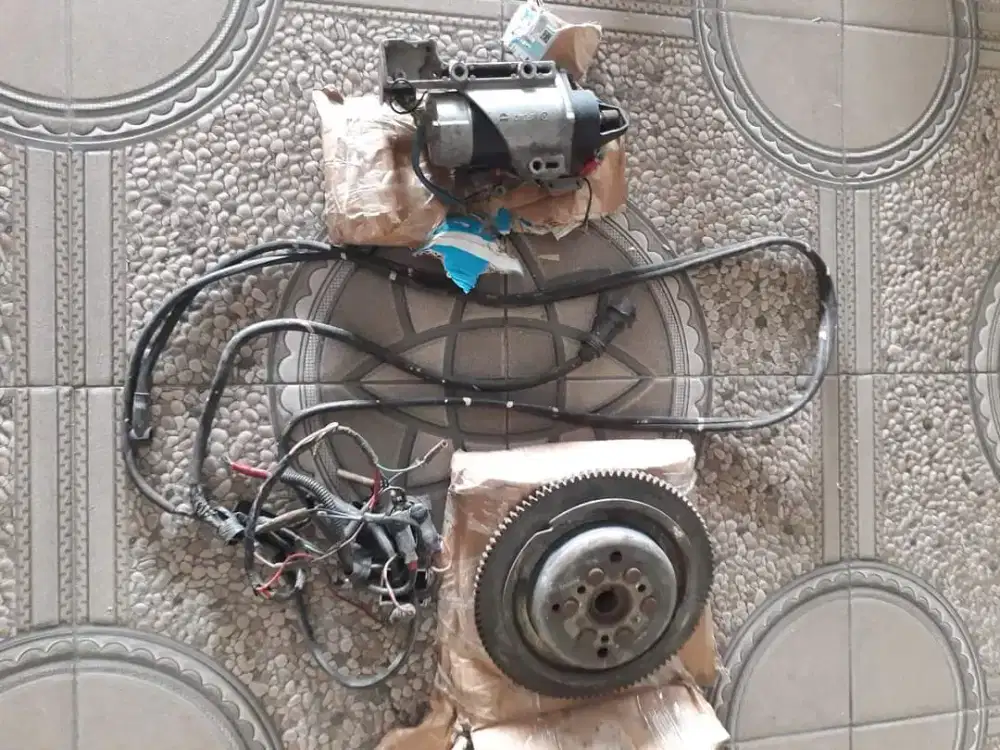 Set stater flywheel mesin tempel yamaha 40pk