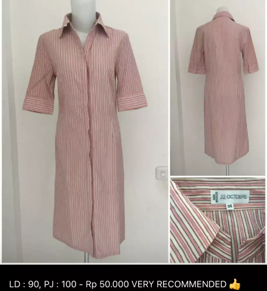 Preloved dress garis formal